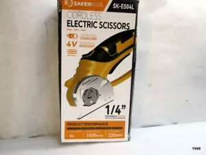 Cordless Electric Scissors 4V Rechargeable Cardboard Box Cutter Fabric Scissor - Picture 1 of 7