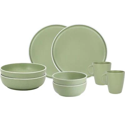 Brunner Tete-a-Tete Stone Touch Campinggeschirr - 8-teiliges Set - Dolomit Green - Bild 1 von 2