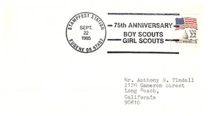 Cubierta Postal Boy & Girl Scouts 75 Aniversario Stampfest Estación Eugene O 1985 - Imagen 1 de 1