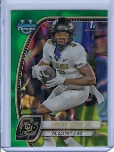 2024 BOWMAN UNIVERSITY CHROME GREEN LAVA REFRACTOR JIMMY HORN JR CARD # 101 /99 - Picture 1 of 2