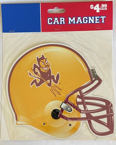 NCAA 1 Pair Arizona State Sun Devils Helmets Magnets 6 5/8" Wide x 5 7/8" High Cover
