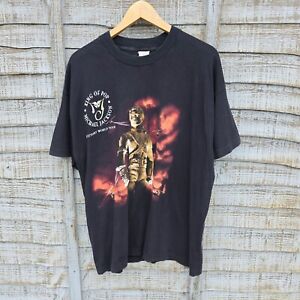Vintage 90s Michael Jackson History Tour Band Single Stitch T Shirt 1996 XL