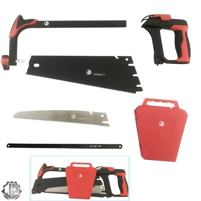 JZHH 4 in 1 Handsäge mit 3 Sägeblättern 1 Handorganisator, Feinschnitt-Bügelsäge - Bild 1 von 4