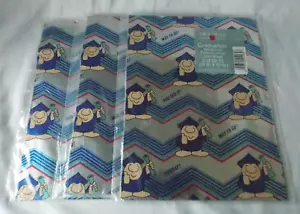 LOTE 3 Papel de Envolver de Graduación ZIGGY Vintage Metalizado American Greetings Nuevo de Lote Antiguo - Imagen 1 de 13
