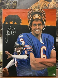 Jay Cutler Signed Robert Stephen Simon 24X30 Canvas Beckett COA L2 - Picture 1 of 5