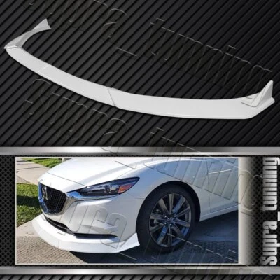 Белый для 2019-2021 Mazda 6 Atenza передний бампер кузов комплект спойлер кромка + (БЕСПЛАТНЫЙ ПОДАРОК - Изображение 1 из 4