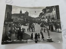 Cartolina Epoca POGGIO MIRTETO piazza Martiri della Libertà Viaggiata 1955