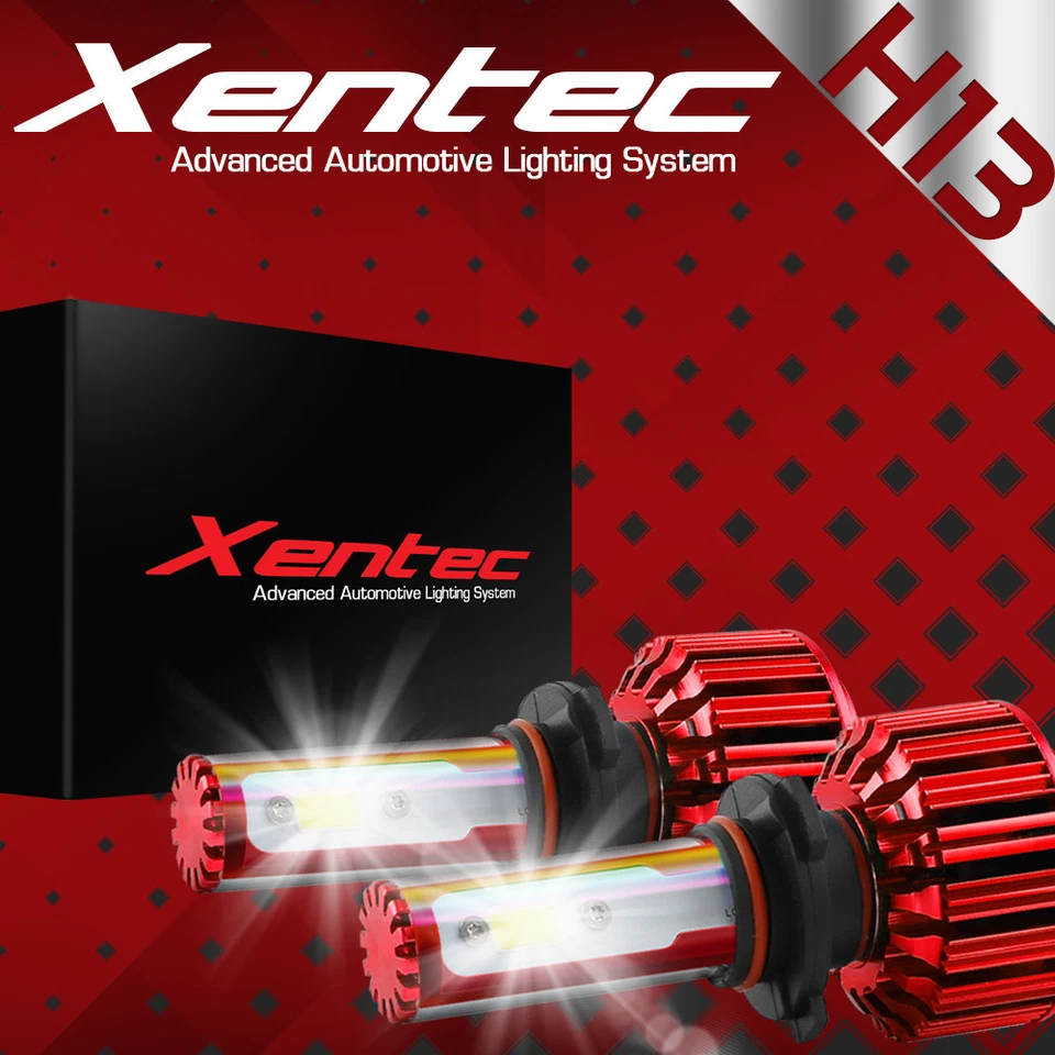 Kit de faróis XENTEC LED HID H13 9008 branco para 2009-2014 Dodge Challenger - Imagem 1 de 4