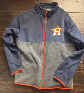 True Fan Jacket Mens Blue/Navy XL Houston Astros Genuine Merchandise MLB Zip Up - Picture 1 of 7