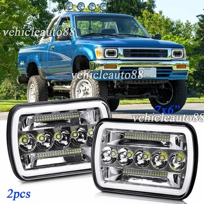 Par de faros LED DRL 7x6 aptos para camioneta Toyota 82-1995 Tacoma 4Runner 84-1991 Foto 1 de 4