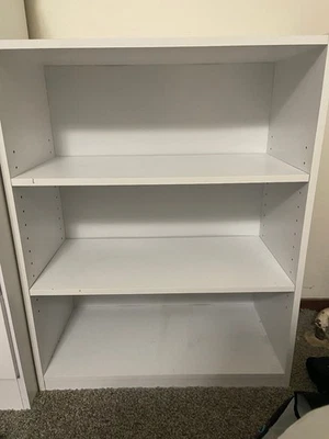 Mainstays 31" 3 Shelf Bookcase - White, adjustable shelves.  - Image 1 of 3