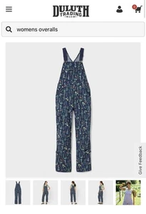 Duluth Trading Women's Heirloom Gardening Bib Overalls NAVY XXL 33 - Picture 1 of 4