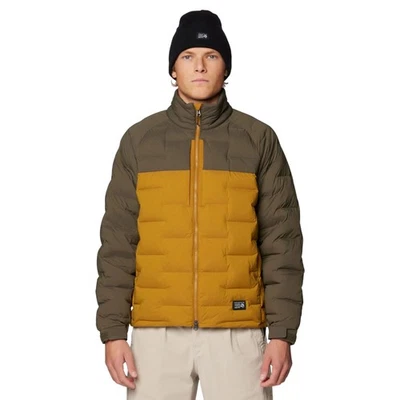 Mountain Hardwear Stretchdown Big Baffle Men's Winter Jacket, Olive Gold/Ridgeli - Image 1 of 4