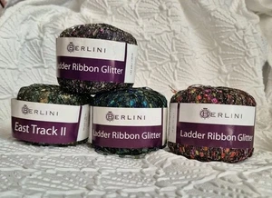 Ladder Ribbon Glitter 4 New Rolls Made In Italy Multicolors Very Pretty - Picture 1 of 12