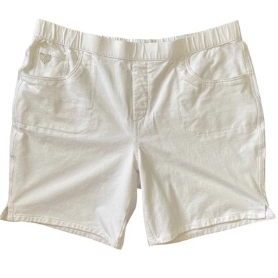 QUACKER FACTORY DREAMJEANNES NWOT 8" Shorts Size XL White Five Pocket Styling - Image 1 of 4