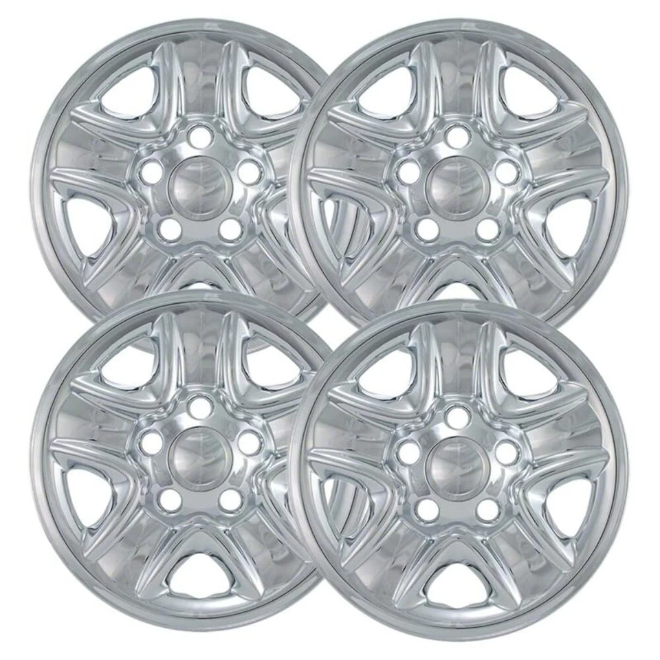 Set of 4 Chrome 18 inch Impostor Wheel Skins for 07-21 Toyota Tundra Rim Covers Foto 1 de 4