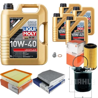 MAHLE Inspektionspaket 9 L Liqui Moly 10W-40 für Mercedes-Benz B-Klasse - Bild 1 von 4
