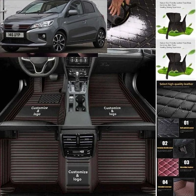 For Mitsubishi Mirage Car Floor Mats Custom Waterproof Luxury Carpets Auto Liner Foto 1 de 4