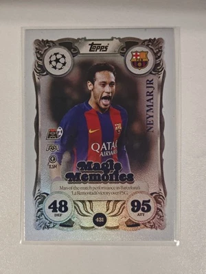 CARTE TOPPS UEFA CHAMPIONS LEAGUE 2025-26 NEYMAR JR#431 MAGIC MEMORIES BARCELONA - Photo 1/4