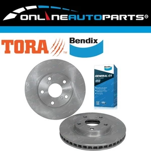 Front Disc Brake Rotors + Bendix GCT Pads Kit for Toyota Avalon MCX10 2003~2005 - Picture 1 of 2