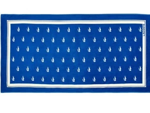Telo mare nuovo autentico Lacoste righe 100% cotone 36x72 - Foto 1 di 2