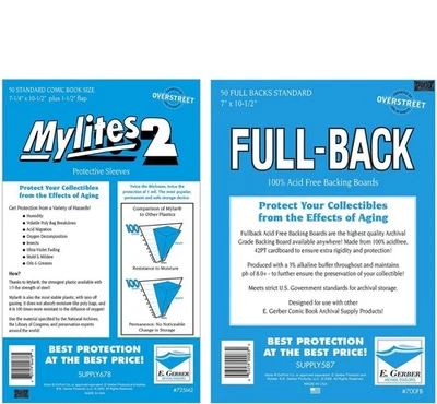 50 E. Gerber Standard Age Mylites 2 & Full Backs  - Comics 725M2 700FB 42PT 2025 - Imagem 1 de 3