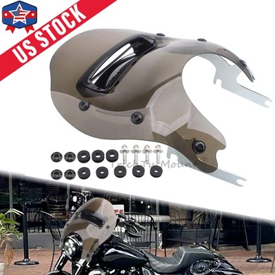 Smoked Wind Splitter Vented Windshield Windscreen For Harley Road King 1994-2025 - Image 1 of 4