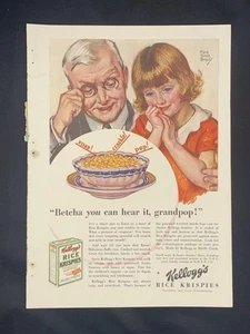 Pubblicità rivista - 1931 - Kellogg's Rice Krispies - opera Maud Tausey Fangel - Foto 1 di 1