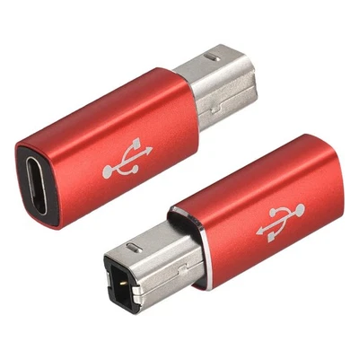 Adattatori da USB C a Stampante Convertire Tipo C a USB B Adattatori Rosso /2 Pz - Immagine 1 di 4