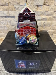 Music of Life Musikstadt USA mundgeblasenes Glas versilbert handbemalt Ornament neuwertig - Bild 1 von 15