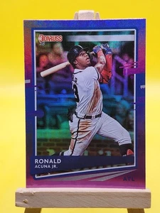 RONALD ACUNA JR. 2020 Panini Donruss Holo Purple Variations #170 Atlanta Braves  - Picture 1 of 2