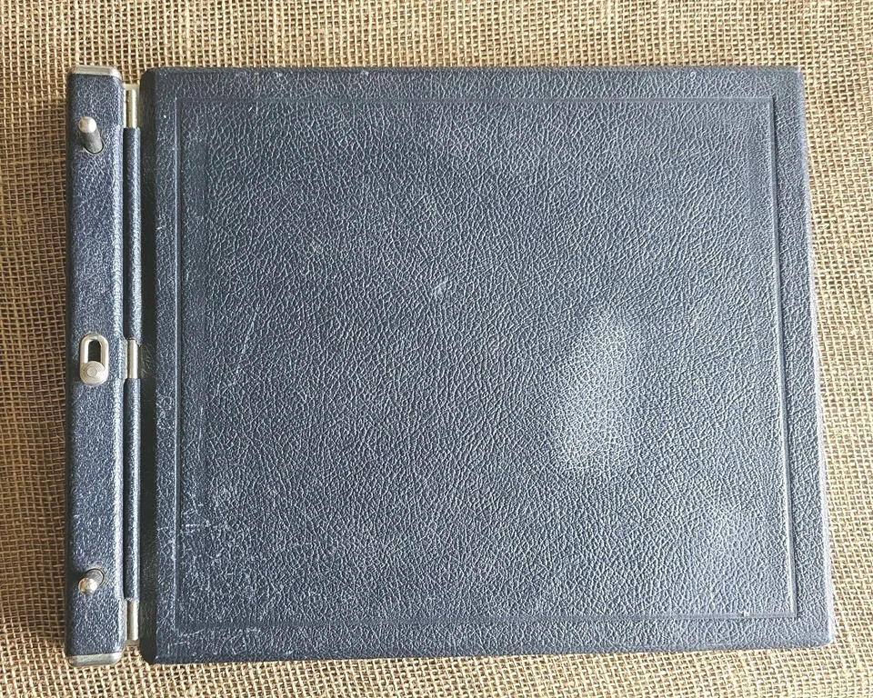 Carpeta de libro mayor negra Wilson Jones vintage 14,75"x11,75" 3 postes Foto 1 de 4