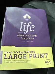 NKJV Life Application Study Bible, Third Edition, Large Print (Hardcover, Red - Picture 1 of 4