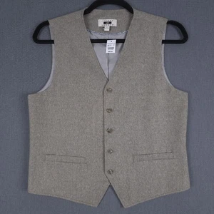 Joseph Abboud Suit Vest Mens Large Brown Business Formal Lined Waistcoat - Picture 1 of 11