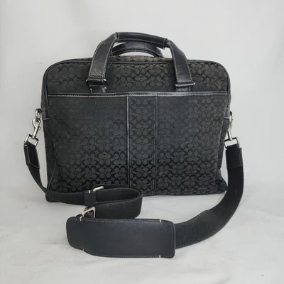 Сумка почтальона Coach Signature Voyager F70181 кожаная EST. 1941 Черный Жаквар - Изображение 1 из 4