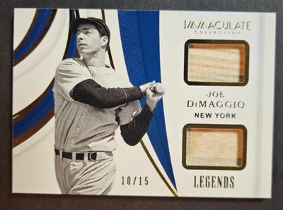 2019 Panini Immaculate Baseball Joe DiMaggio Game-Used Bat 10/15 #LDMJD Yankees - Image 1 of 2
