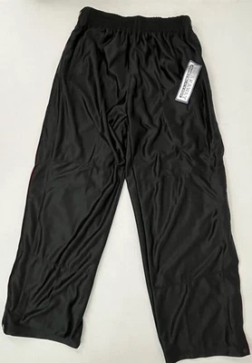 Vintage BCG Men's M Breakaway Warm-up Athletic Nylon Pants Black & Red NWT - Image 1 of 4