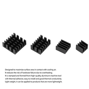 20pcs Black Aluminum Heat Sink CPU Cooler With Adhesive For 2/3/4 - Picture 1 of 10