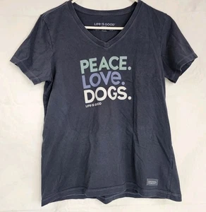 Life Is Good Crusher Tee Womens Size M Cotton Graphic T-Shirt - Picture 1 of 3