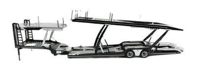 TRAILER FOR ACTROS 2 1863 GIGASPACE 2018 CAR TRANSPORTER 1/18 NZG CAR NON INCLUS - Immagine 1 di 4