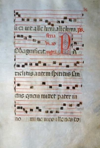 GOTHIC ANTIPHONAR MANUSCRIPT PERGAMENT GRADUALE INITIALEN ITALIEN UM 1480 - Picture 1 of 1