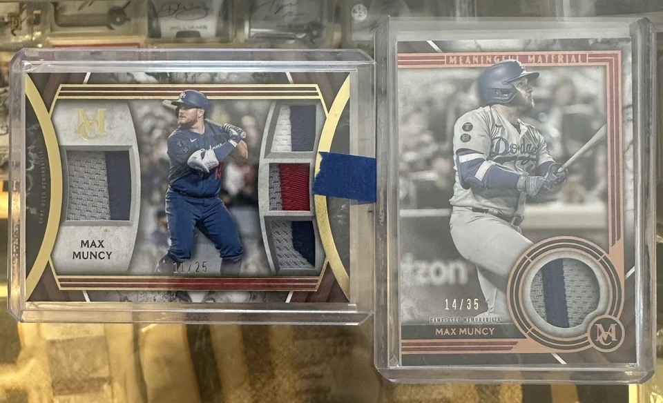 2022 Topps Museum Meaningful Material/ Quad Relic Max Muncy #SPPPQR-MM #MMR1-MM - Image 1 of 4