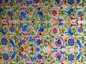 Artemis quilt fabric by Blank Textiles BTR3705-M ivory floral - Picture 1 of 4