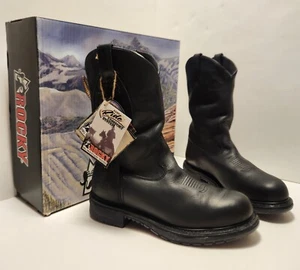 NEW Rocky 11" Branson Roper Black Leather Steel Toe Work Boots Mens 12M 6822 - Picture 1 of 10