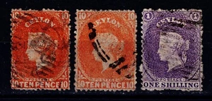 Ceylon Sc# 56-56a-57 Used CV $580+ gtc2 - Picture 1 of 1