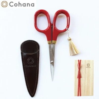 HASEGAWA Cohana Fine Small Scissors Urushi Tamenuri Lacquer Finish Handcrafted - Image 1 of 4