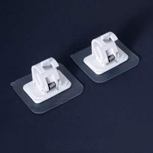 Wall Hooks Storage Self Adhesive Towel Hooks Fixed Clips Bracket-Hooks - Picture 1 of 19
