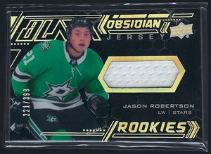 2020-21 SPx UD Black Obsidian RC  Jersey, JASON ROBERTSON (WHITE) RC  #221/399