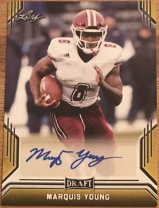 2019 Leaf Draft Autographs GOLD Marquis Young #BA-MY1 UMass - Picture 1 of 2