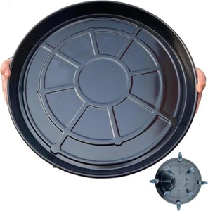 SKAFORZ 20'' Plant Caddy with WheelsBlack Heavy Duty Metal Plant Stand with L... - Picture 1 of 9